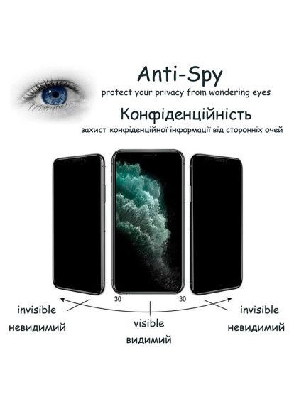Скло захисне Anty Spy Apple iPhone 15 Plus (Black) (292936) Drobak Anty Spy Apple iPhone 15 Plus (Black) (366694858)