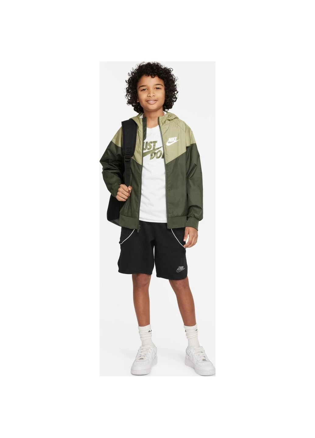 Зеленая демисезонная ветровка Nike SPORTSWEAR WINDRUNNER LOOSE HIP-LENGTH