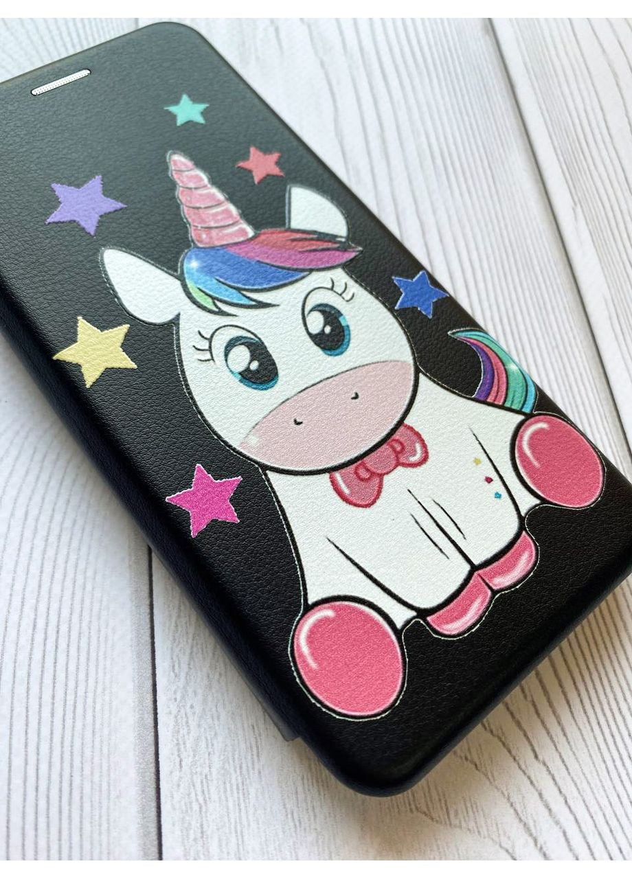 Чохол-книжка з малюнком для Samsung Galaxy A54 5G (A546) Чорний Єдиноріг (принт 102) Creative (355396548)