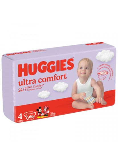 Підгузки Huggies ultra comfort 4 ( 7-18 кг) mega для хлопчиків 66 ш (268143205)