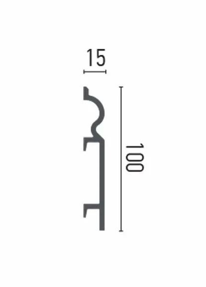 Плінтус дюрополімерний 100x15x2000 мм Grand Decor ProfiLuxe HCR 513 (336382735)
