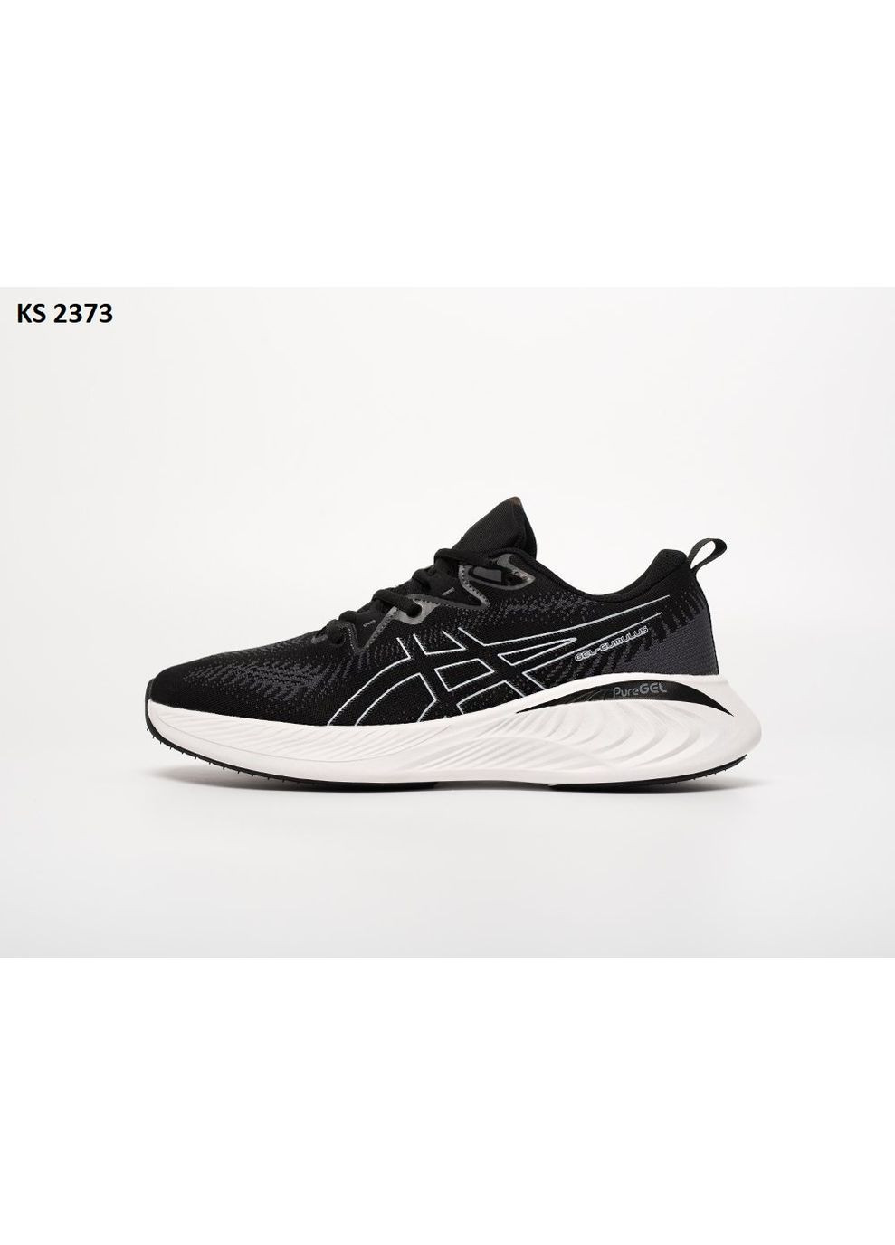 Чорні Осінні кросівки чоловічі asics gel-cumulus 25 black white асікс гель No Brand