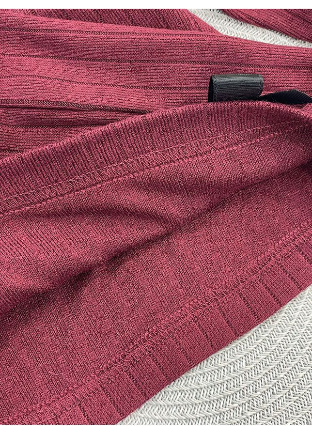 Бордовый демисезонный лонгслив No Brand