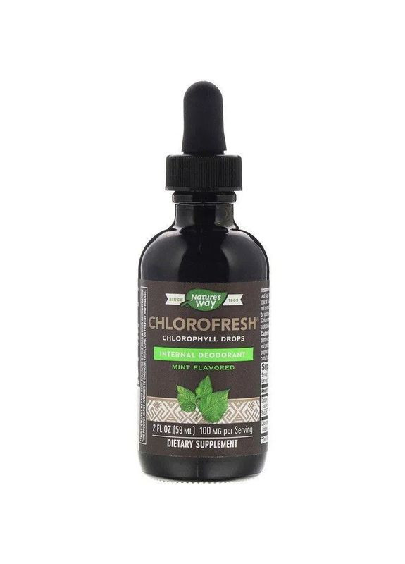 Краплі з хлорофілом зі смаком м'яти Chlorofresh 59 мл Nature's Way (361116636)