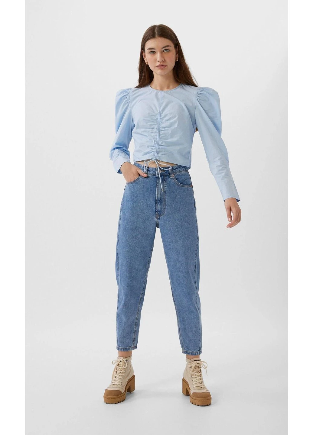 Топ демисезон,голубой, Stradivarius (283300908)