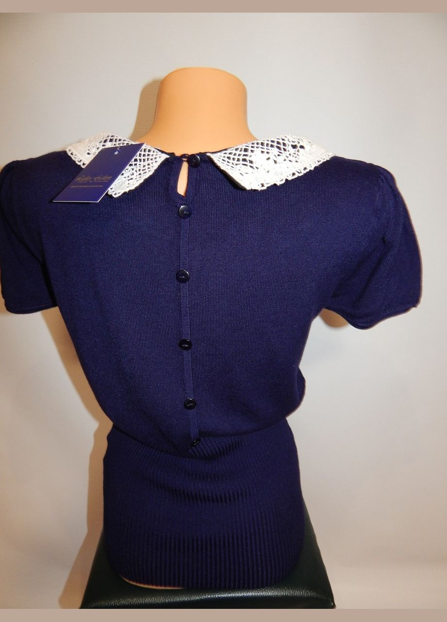 Кофта жіноча трикотажна з ажурним коміром С. М. Р. 40-42 р. 025кл No Brand (340476839)