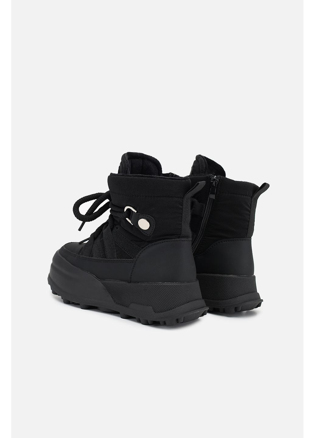 Черные зимние ботинки для девочки цвет черный цб-00286663 Kimboo