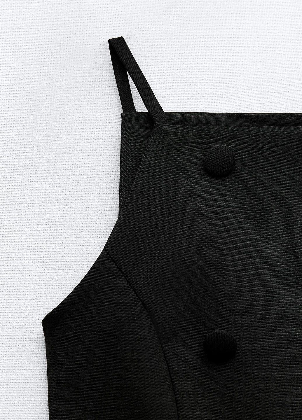 Черное вечернее платье Zara однотонное