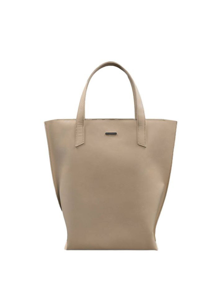 Кожаная женская сумка D.D. светло-бежевая краст (A-027530) BlankNote шоппер (327874147)