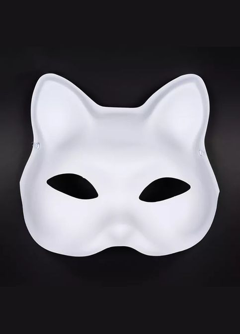 Маска пластиковая Кошка для квадробики Белая No Brand (342064649)
