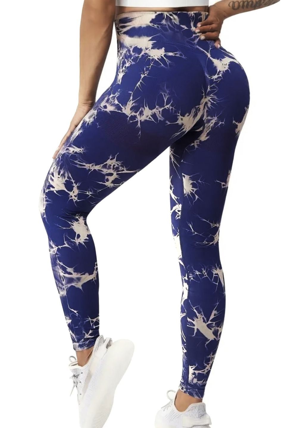 Жіночі спортивні легінси ( лосини ) тай-дай для фітнесу та йоги No Brand (322120813)