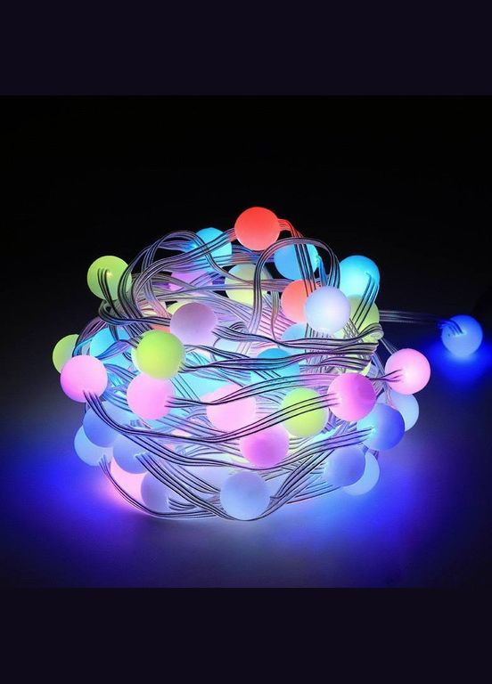 Гірлянда Розумна світлодіодна музична 100LED 10 метром кульки Multi різнокольорові USB керування від смартфона та пульта SunLamp (305663807)