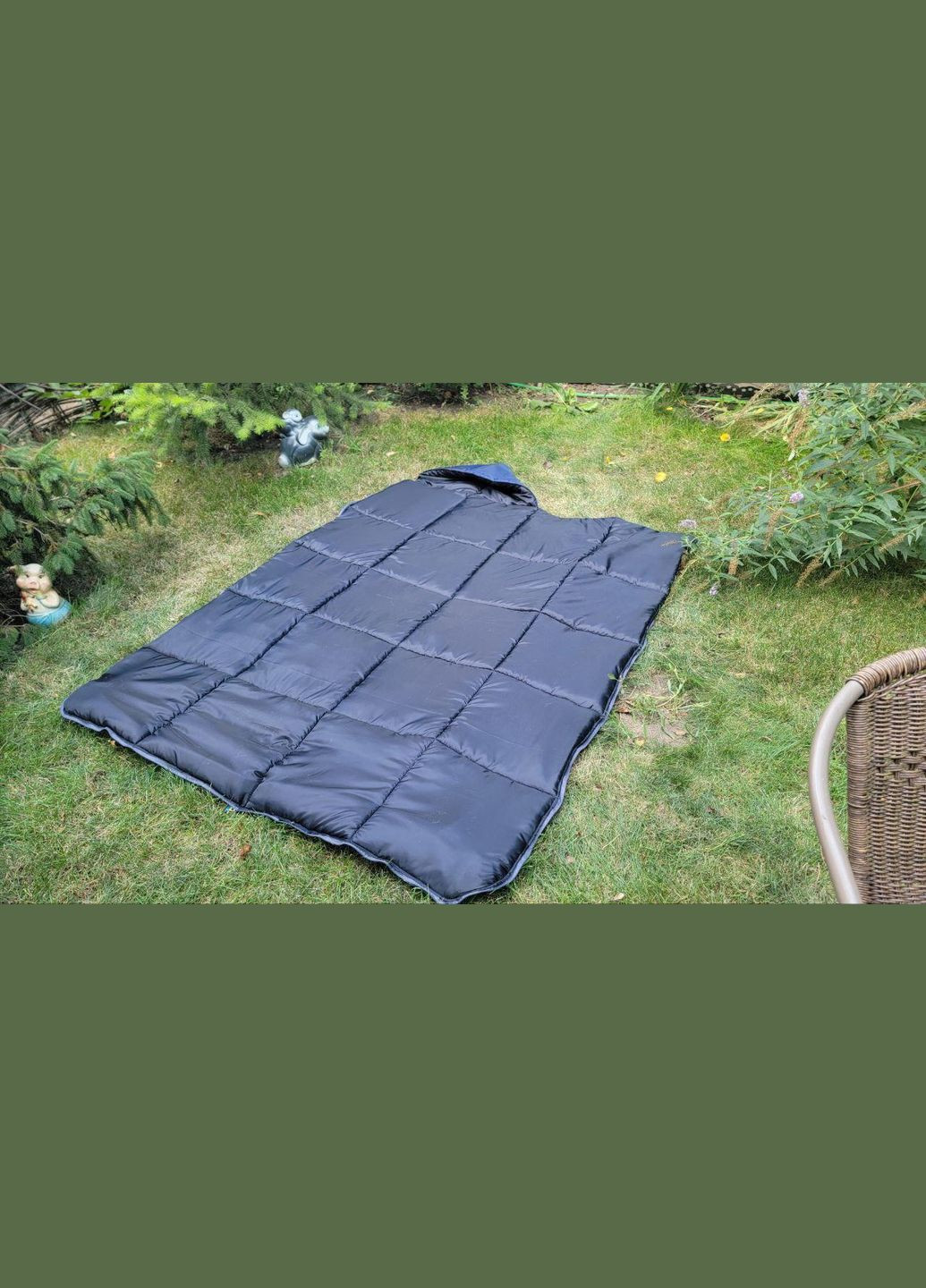 Спальний мішок ЛІТО (ковдра з капюшоном), Синій, ширина 73 см Украина ТД (318015676)