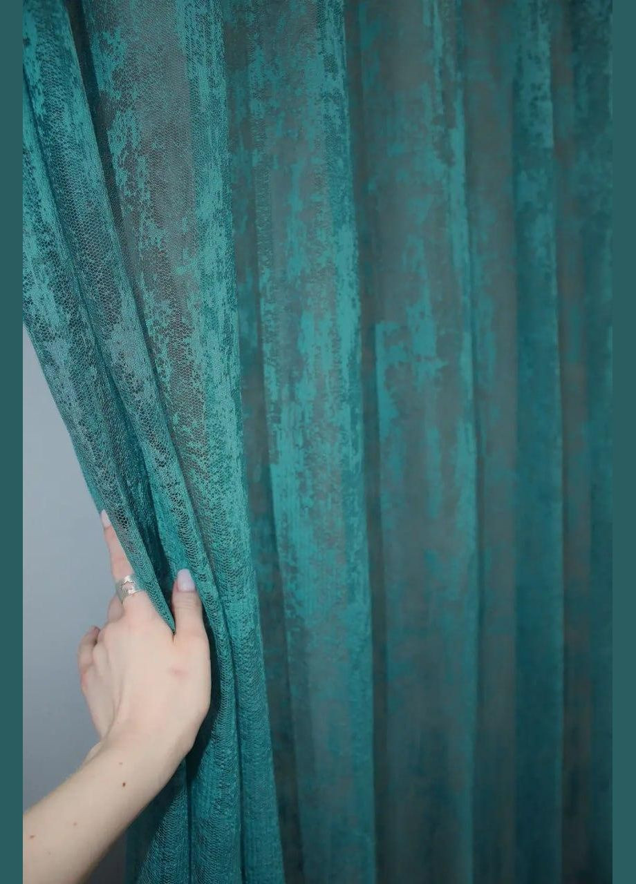 Тюль мармурова жакардова в зал Гардіна Шоколад 300x270 см (tul-1400т-5-05) No Brand (306633553)