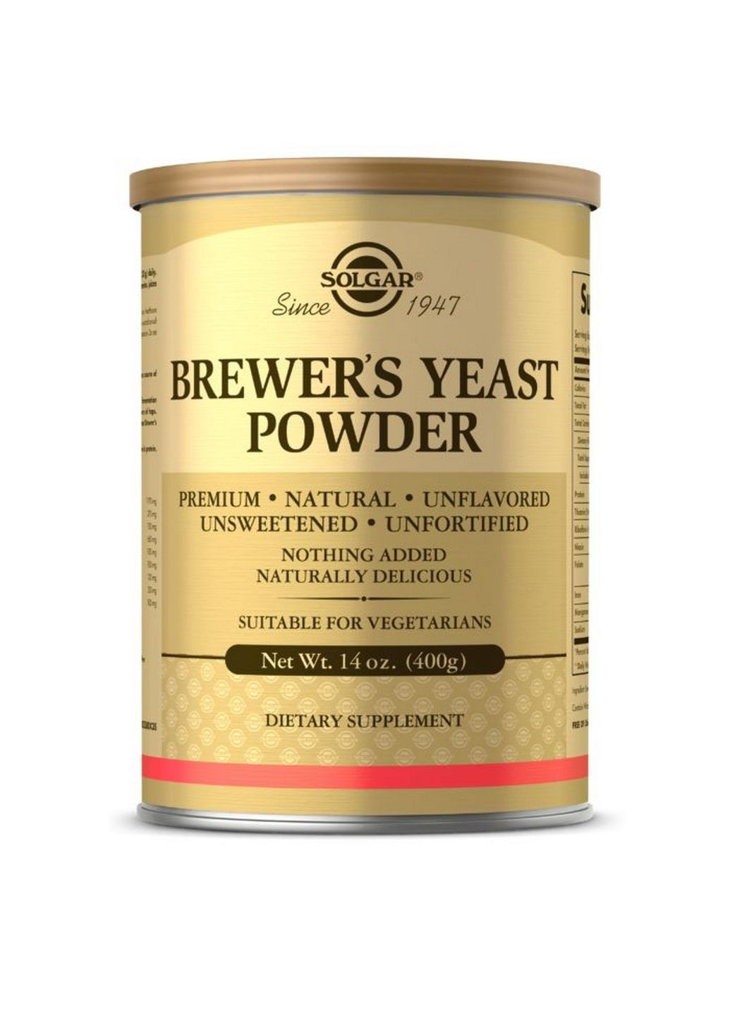 Натуральна добавка Brewer's Yeast Powder, 400 грам Solgar (293341398)