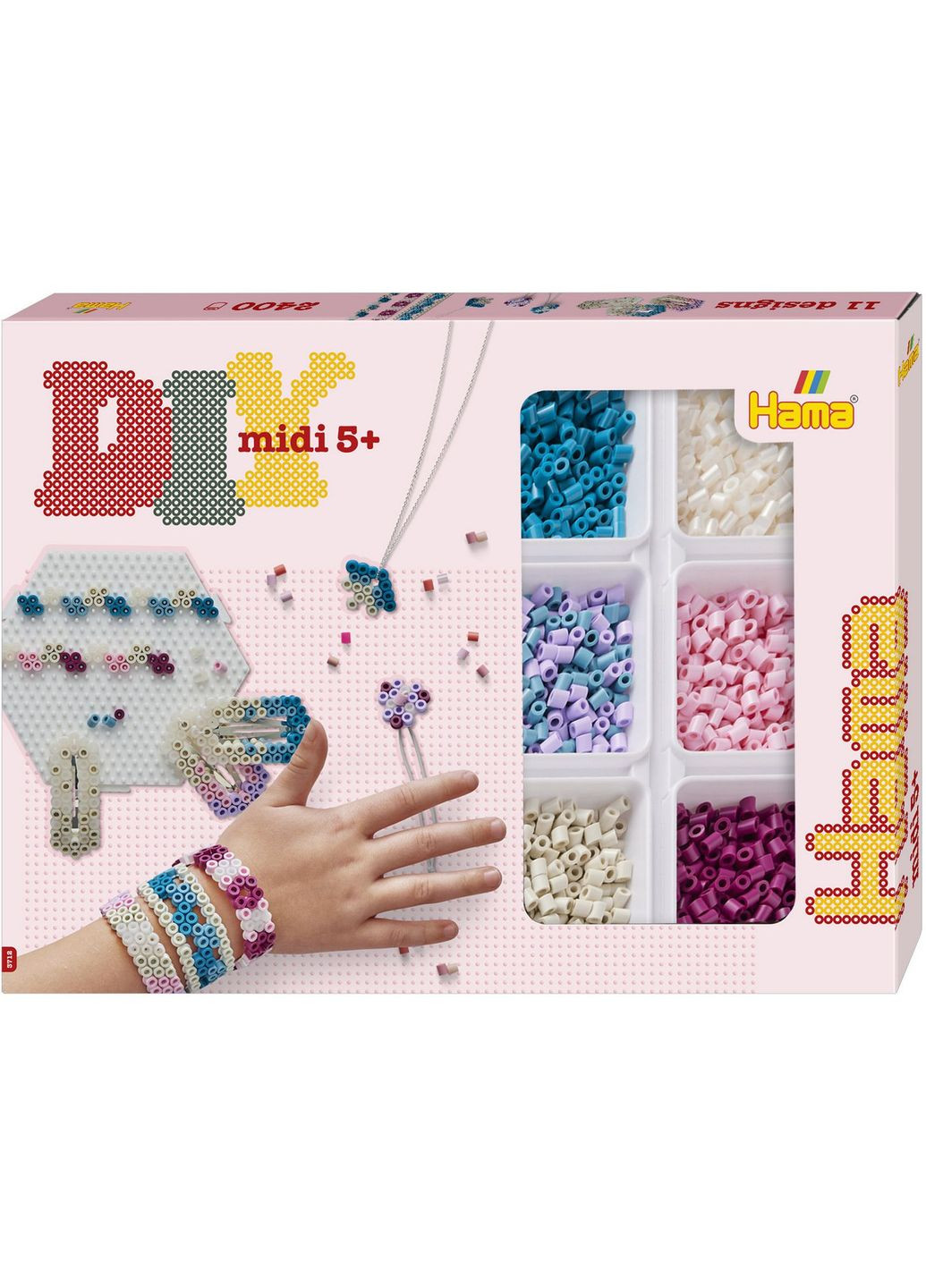 Термомозаїка HamaMidi Набір для творчості: Модні прикраси. Браслети, зі скринькою () Hama HM-3712 (333930463)