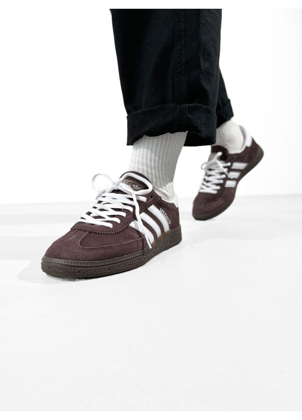 КРОССОВКИ ЖЕНСКИЕ ADIDAS SPEZIAL BROWN WHITE АДИДАС СПЕЦИАЛ No Brand белые демисезоны (367175443)