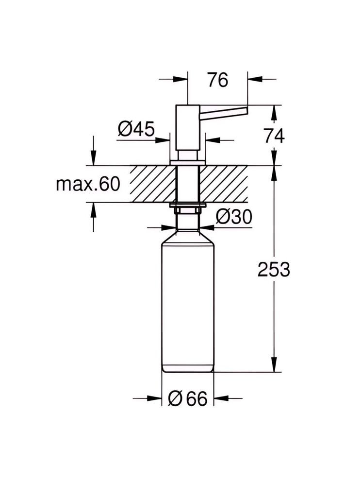 Дозатор для моющих средств Сosmopolitan Graphite (40535A00) Grohe (322936125)