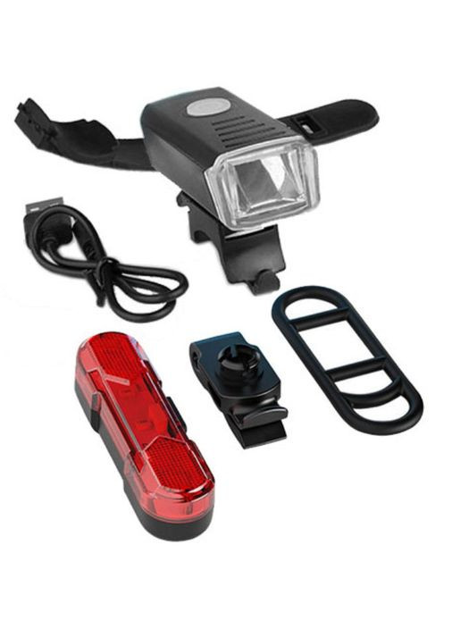 Вело фара із заднім ліхтарем мигалкою RB-B14 велосипедний акумуляторний на велосипед ліхтар із кріпленням RB-B14 WD (297331873)