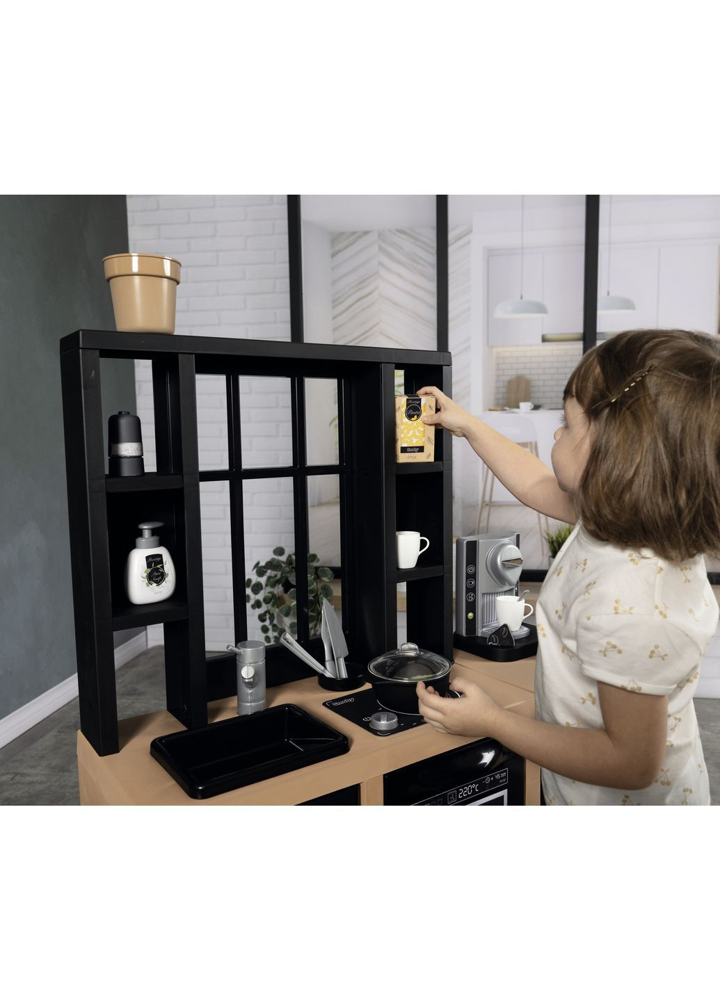 Інтерактивна кухня Лофт з кавоваркою, аксесуарами та звуковим ефектом () Smoby 312600 (370598526)