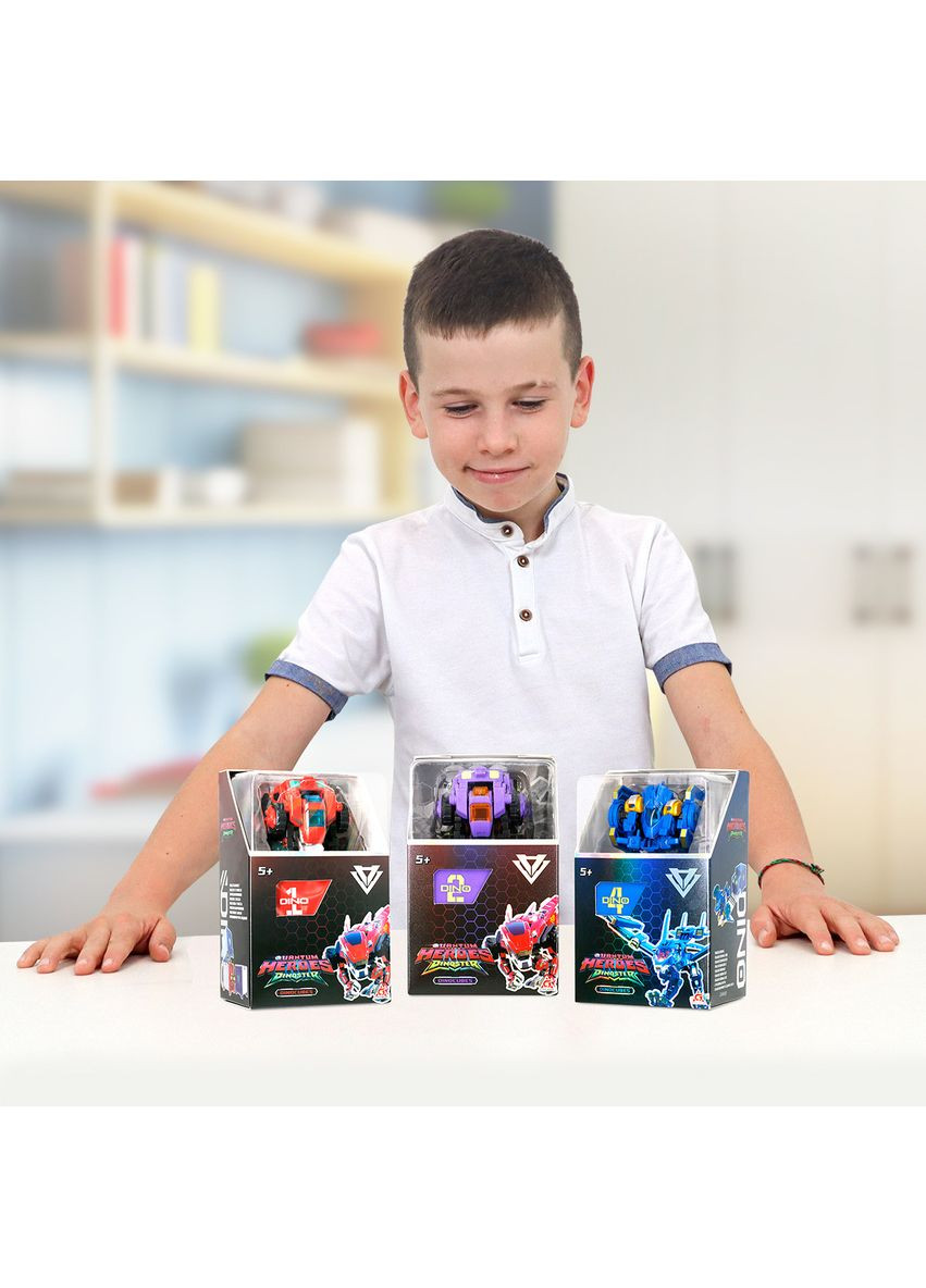 Динозавр-трансформер Пурпуровий Раптор-бот DINOSTER (342752382)