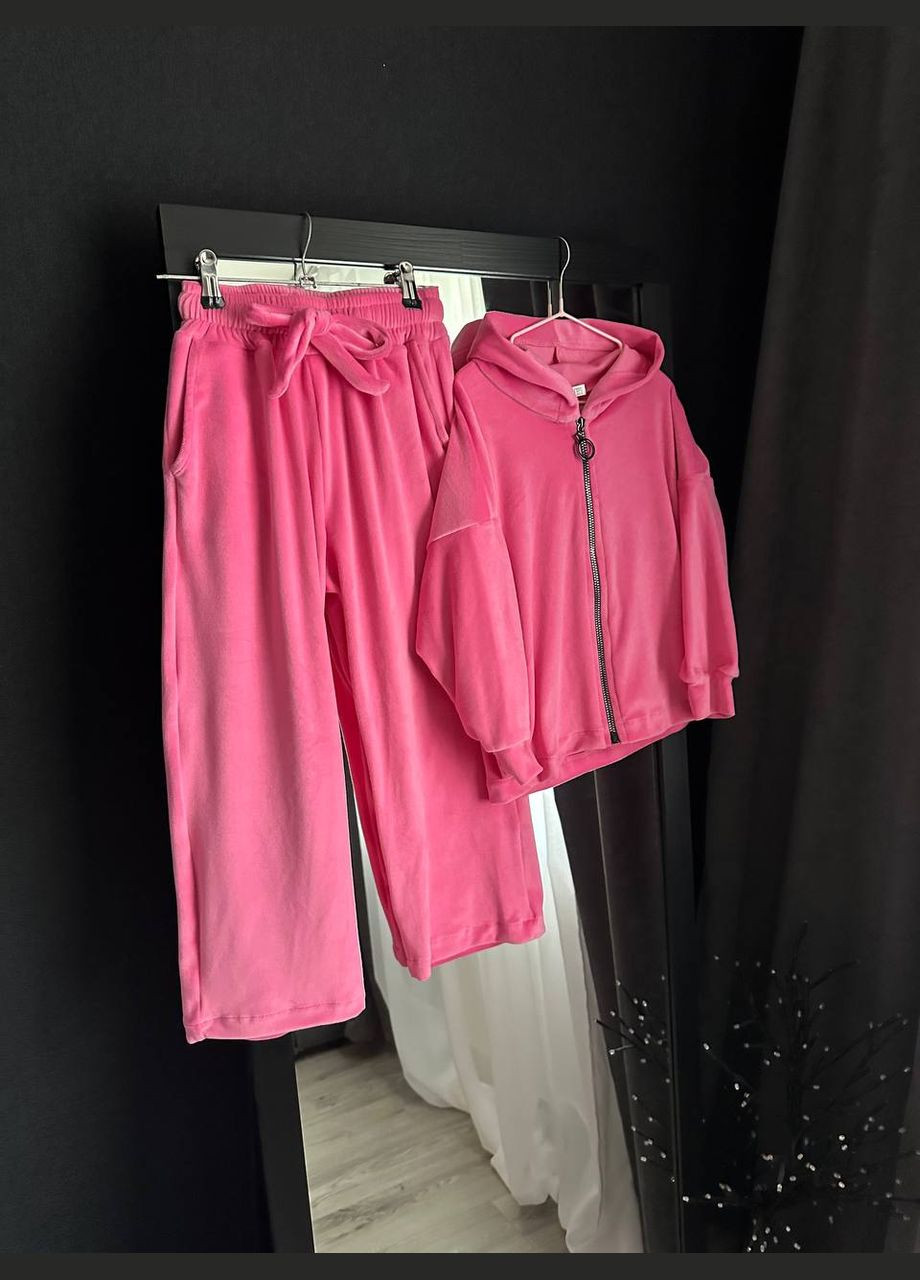 Малиновый демисезонный детский костюм штаны палаццо + кофта Україна