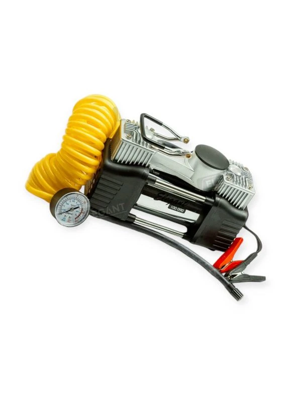 Компресор 2 циліндра force maxi 300w/10атм/90л/14a/7,5м шланг спіраль з ман/клеми/сумка Elegant (315345182)