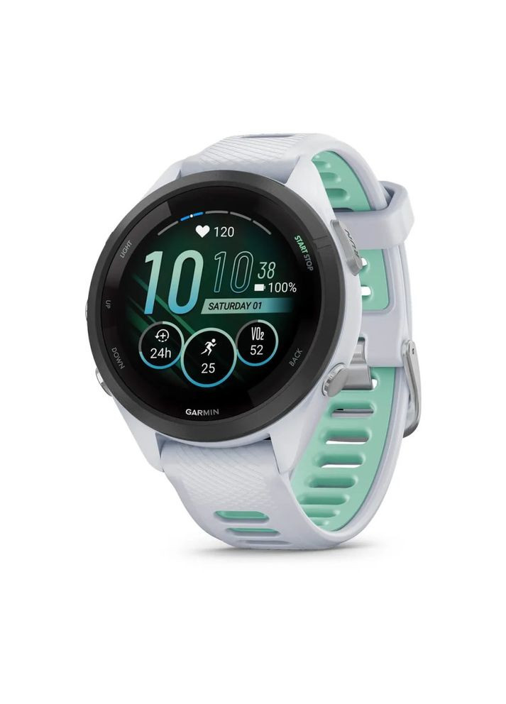 Смарт-часы Forerunner 265S белый корпус с черным безелем и белым силиконовым ремешком Garmin (325219712)