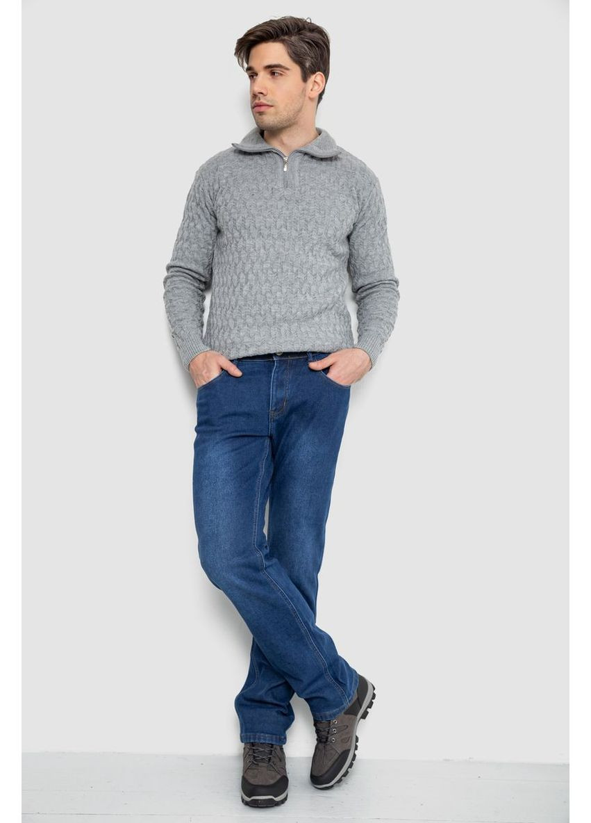 Синие демисезонные джинсы мужские на флисе, 254r2409 Ager