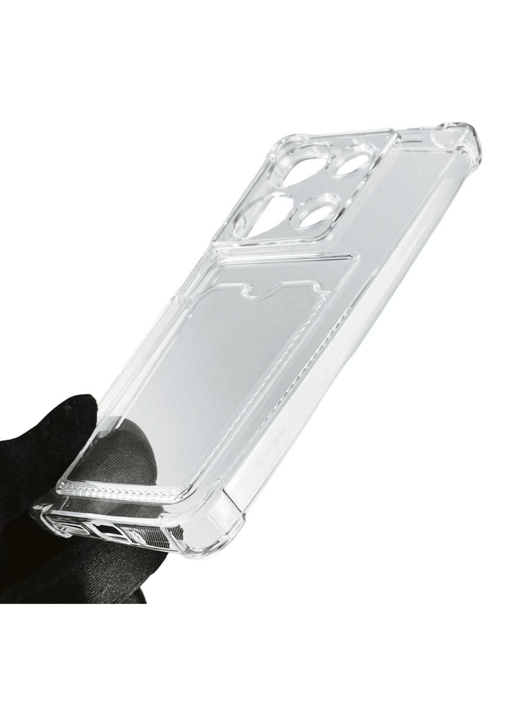 Чехол для POCO M6 Pro 4G с бронь углами с карманом для k-pop на сяоми поко м6 про 4г прозрачный Xiaomi (366020092)