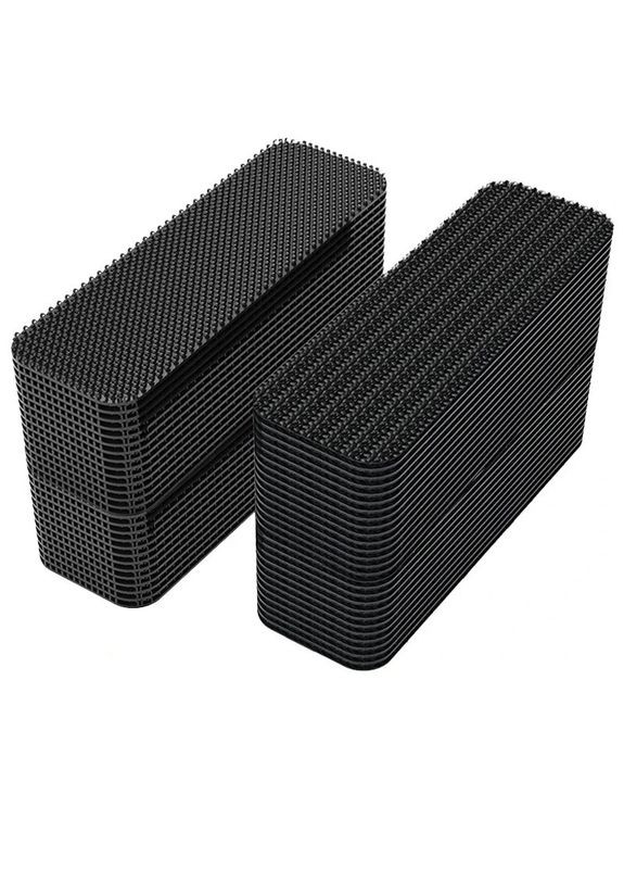 Липучки двосторонні прямокутні на клейкій основі 1.6×7 см Чорні No Brand (345701651)