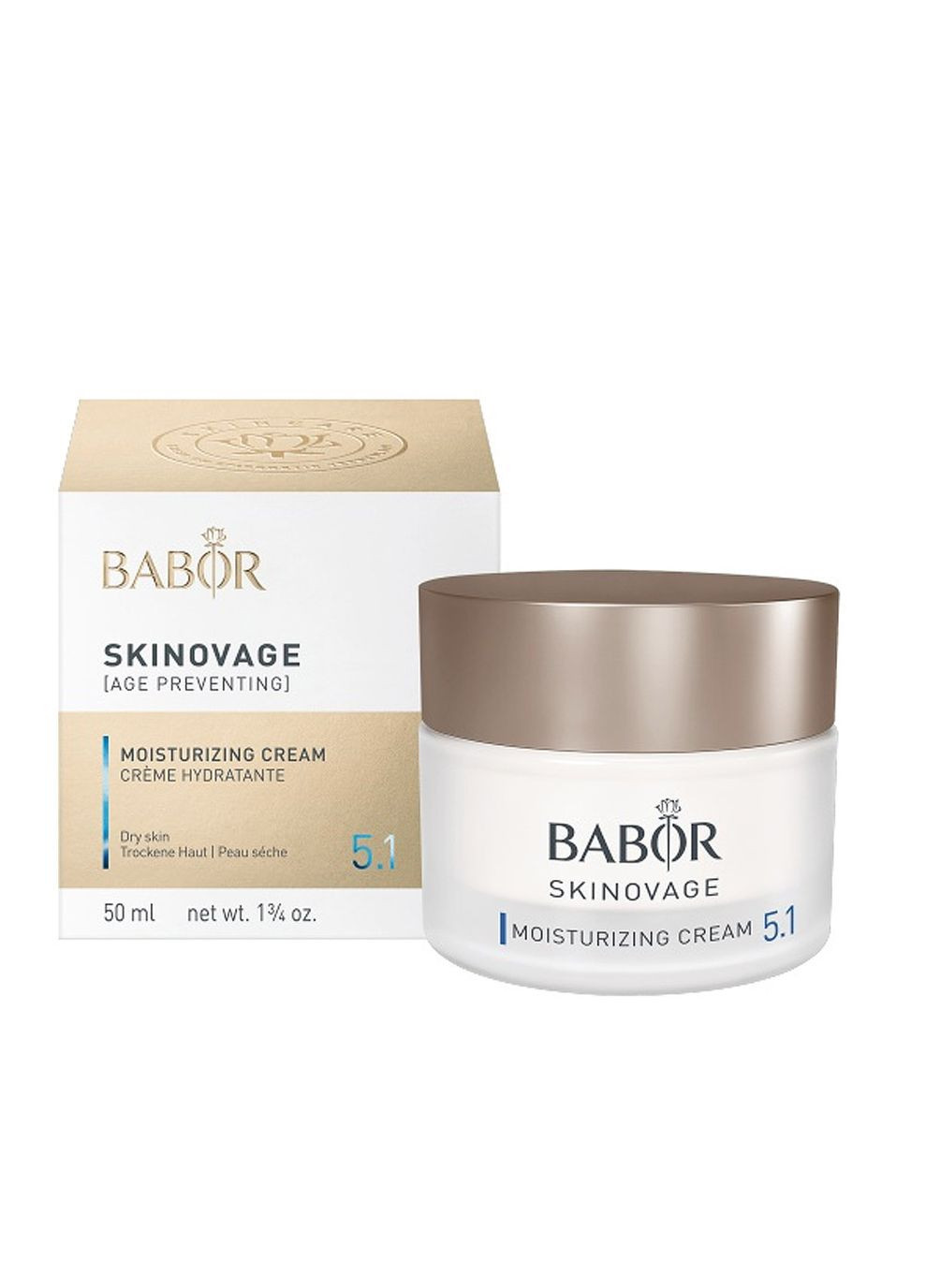 Зволожуючий крем для сухої шкіри обличчя SKINOVAGE Moisturizing Cream 50 мл Babor (280265766)