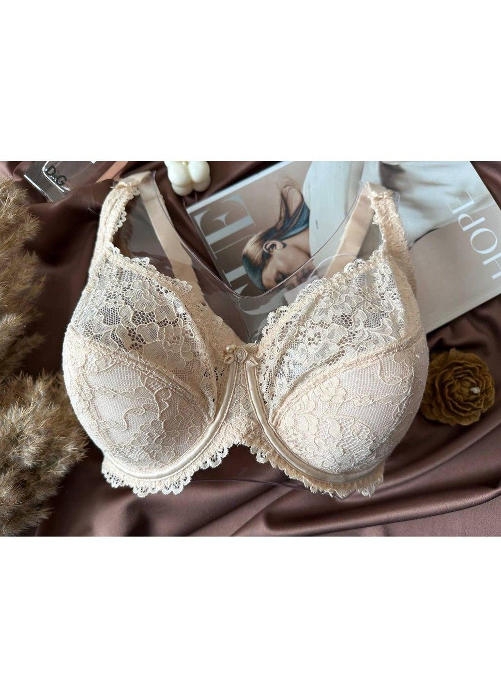 Бежевий бюстгальтер з м'яким поролоном 11676 бежевий Lanny Mode