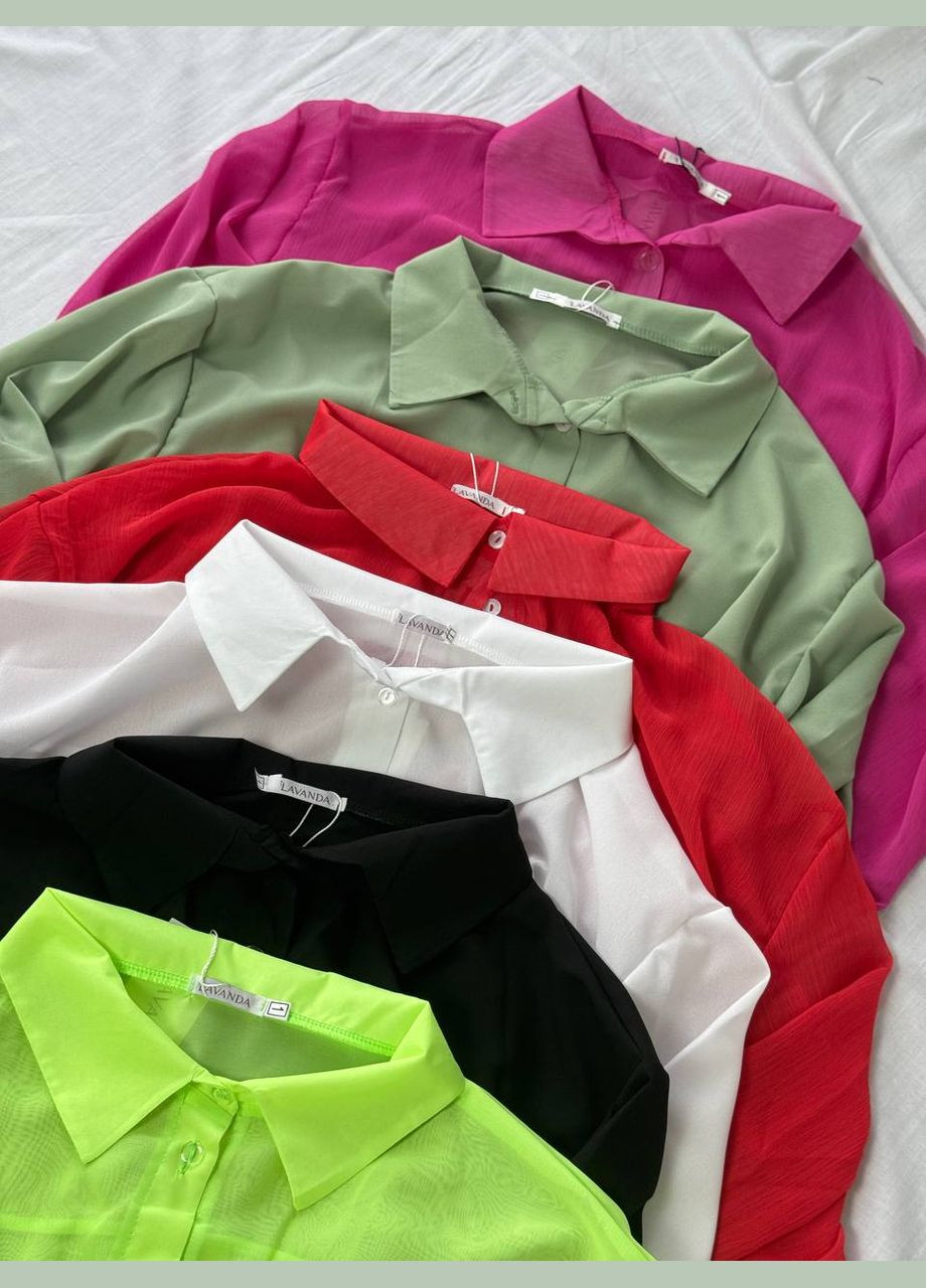 Черная кэжуал рубашка однотонная Adelante с длинным рукавом