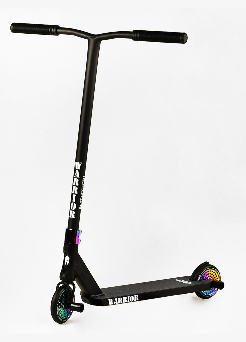 Самокат трюковий "Warrior" HIC-система, пеги, алюмінієвий диск та дека, колеса PU. Black and red (112767) Best Scooter (340910947)