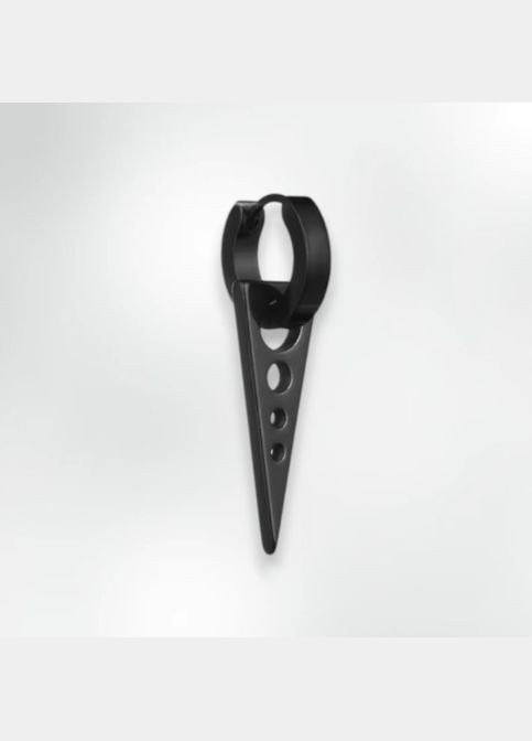 Черные Серьги-клипсы мужские с подвеской геометрический треугольник нержавеющая сталь Liresmina Jewelry (330128285)