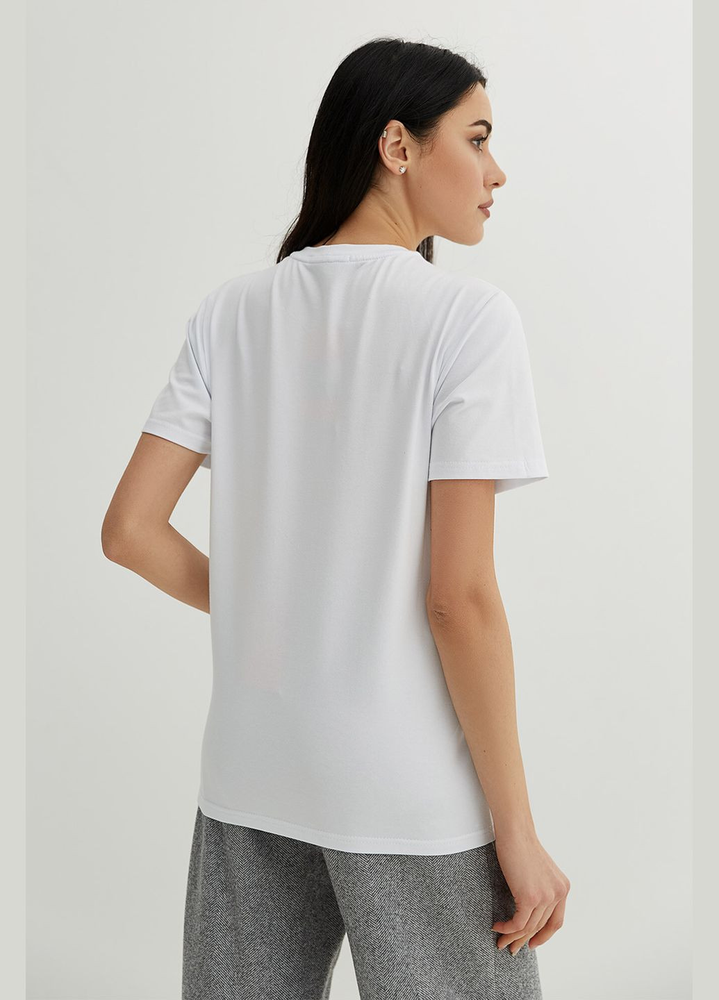 Белая летняя футболка luxury воля Garne