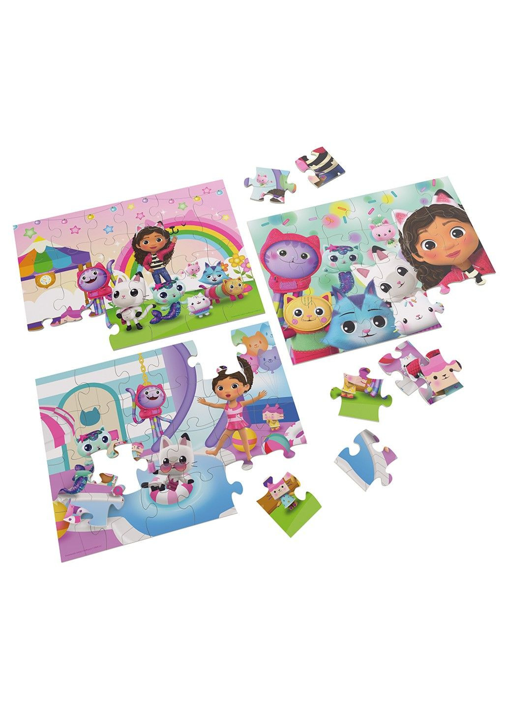 Пазл дерев’яний 3 в 1 «Ляльковий будиночок Габбі» Spin Master (360767986)