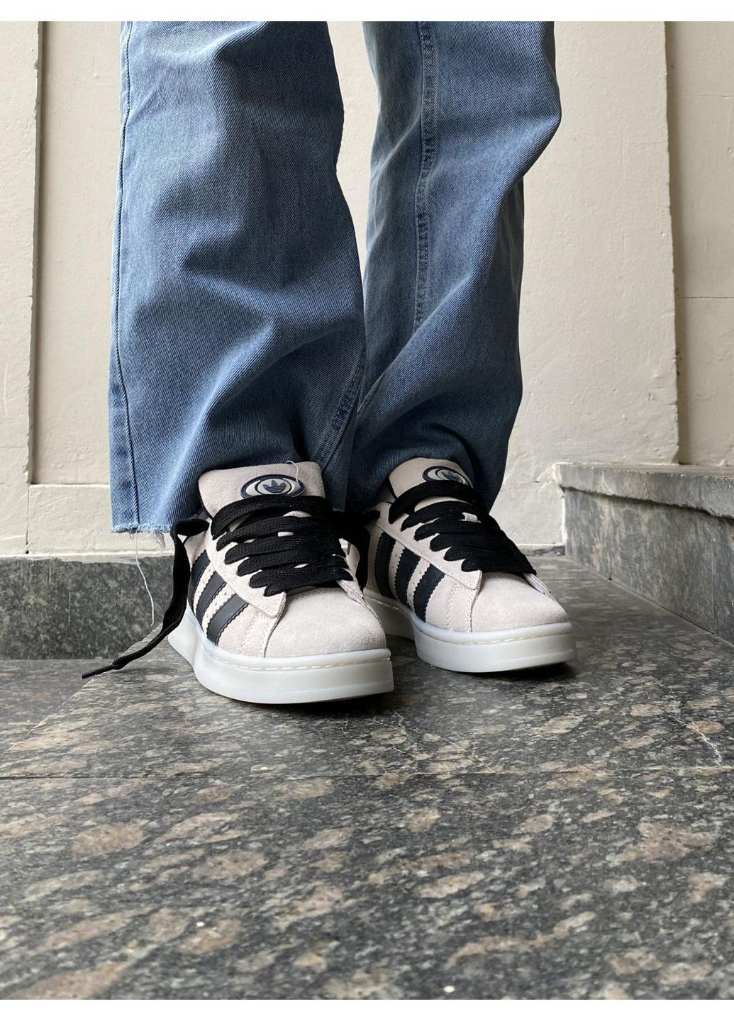 КРОСІВКИ ЖІНОЧІ ADIDAS CAMPUS 00S ALUMINIUM / CORE BLACK АДІДАС КАМПУС No Brand чорні демісезони (367172322)