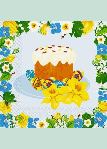 Пасхальные бумажные салфетки "Пасочка" 18 шт Марго (283328221)