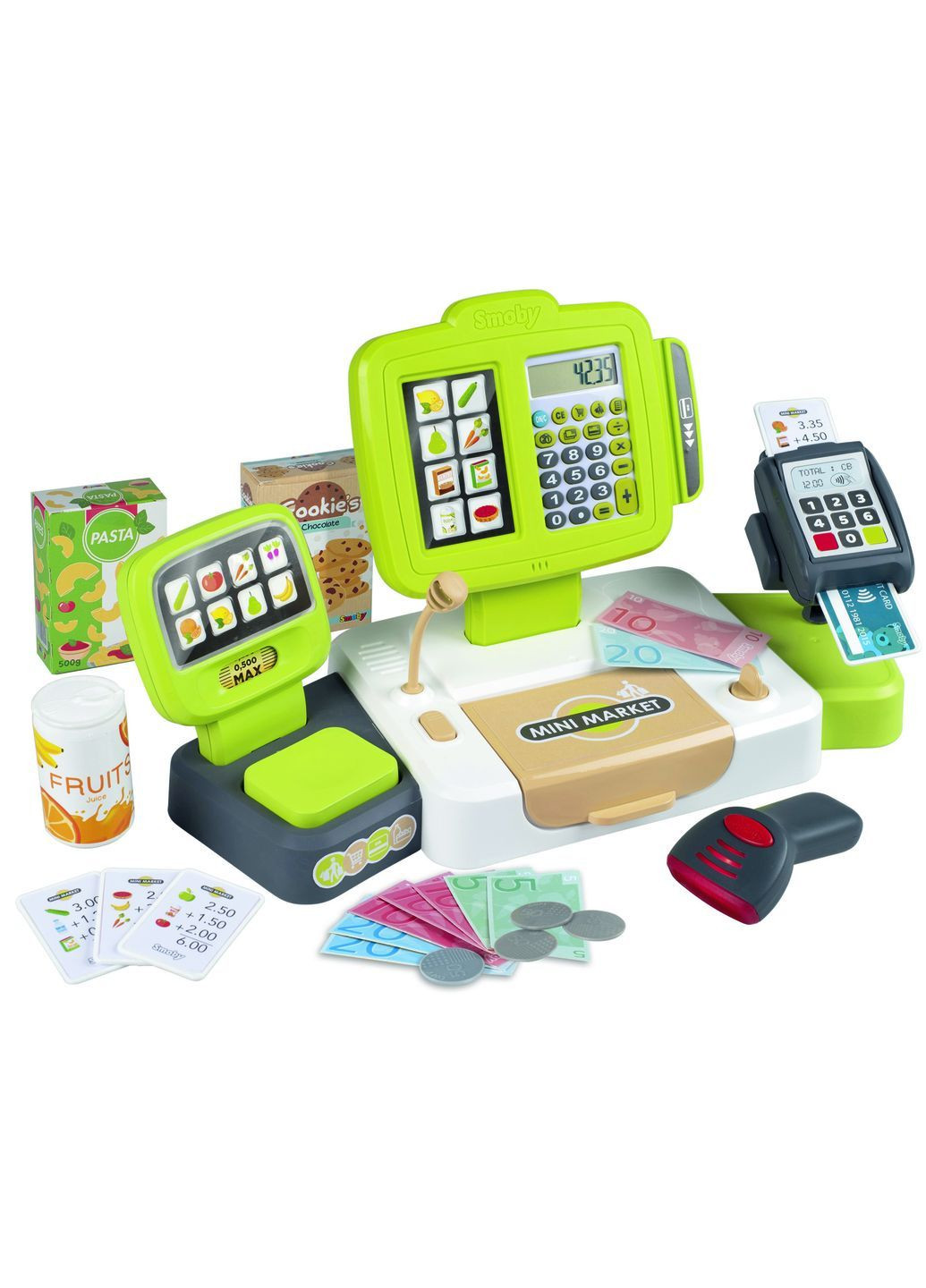 Ігровий набір Електронна каса з терміналом, вагами, сканером, зі звуком та світлом () Smoby 350114 (370598537)