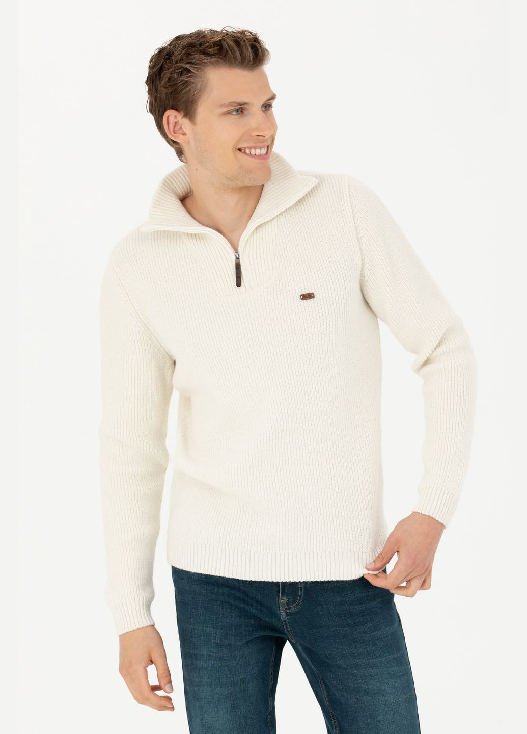 Серый свитер u.s. polo assn. мужской U.S. Polo Assn.