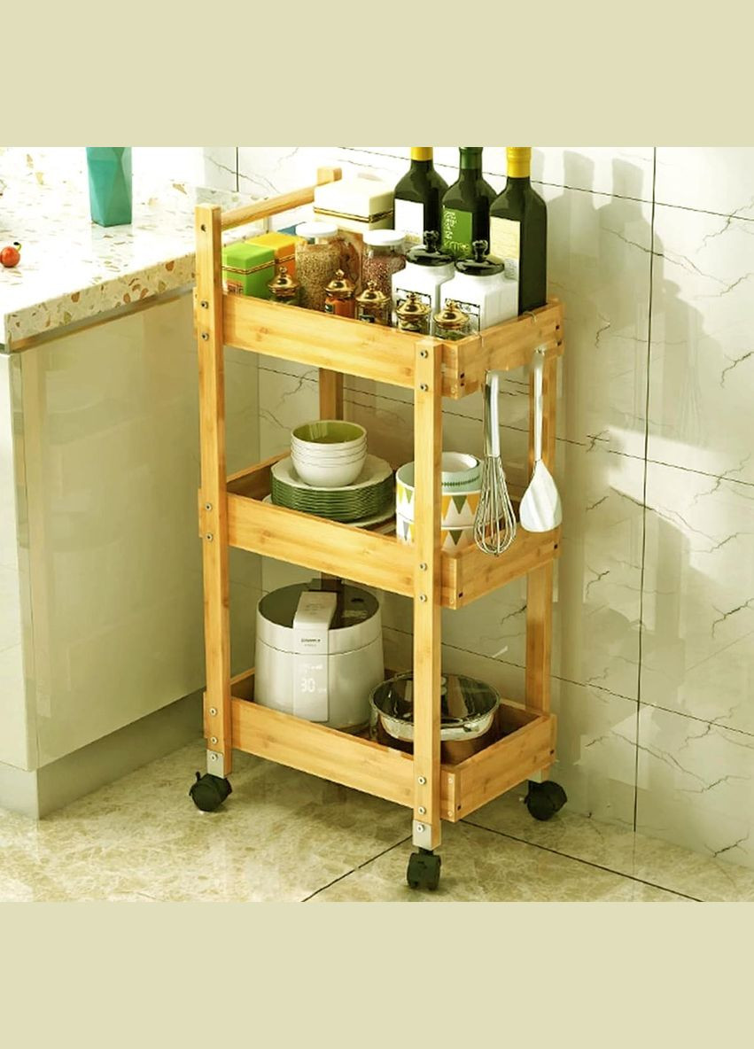 Сервірувальний столик з дерева Гамел каррі (ЄТК-005003) No Brand (327865258)