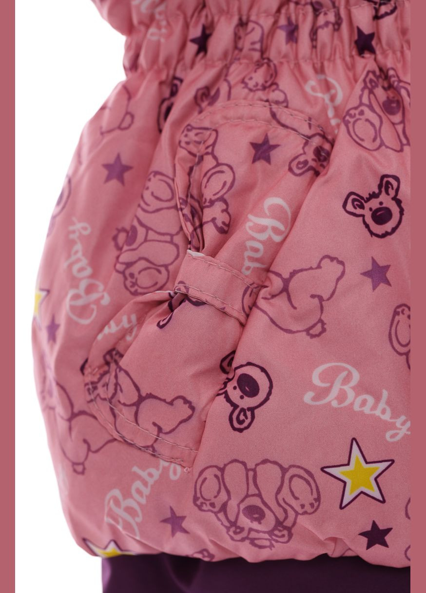Розовый демисезонный комбинезон на флисе для девочки baby ноль кроха розовый 86 см (27997) BABYKROHA