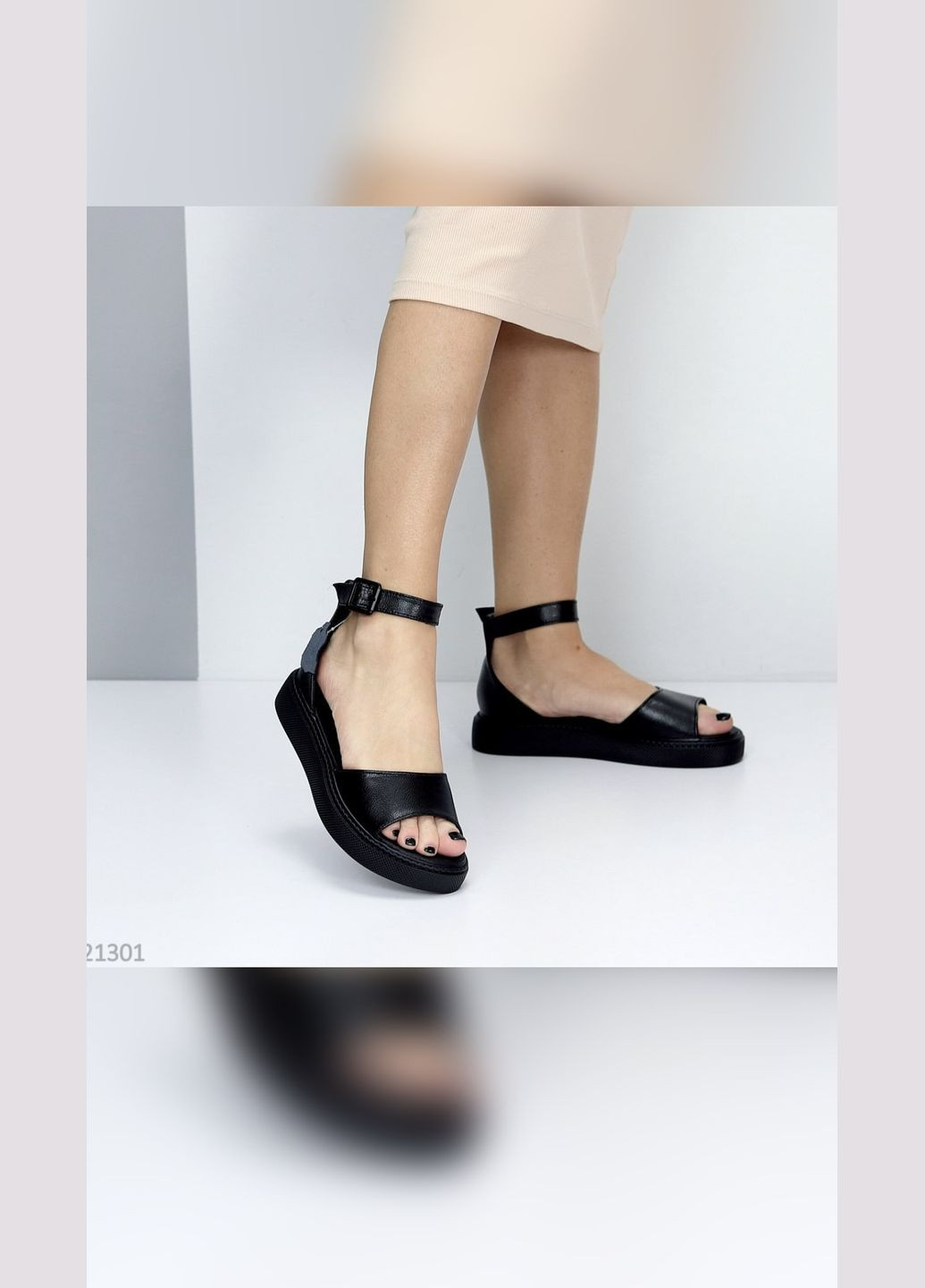 Шкіряні жіночі босоніжки No Brand (292014302)