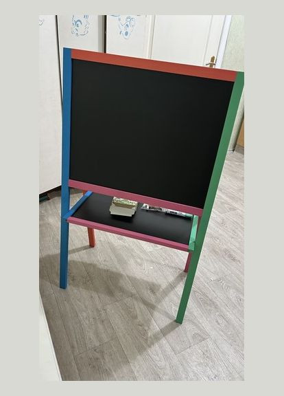 Мольберт дитячий дерев'яний двосторонній магнітний різнокольоровий, дошка для малювання магнітна 3в1. Масяня (334727142)