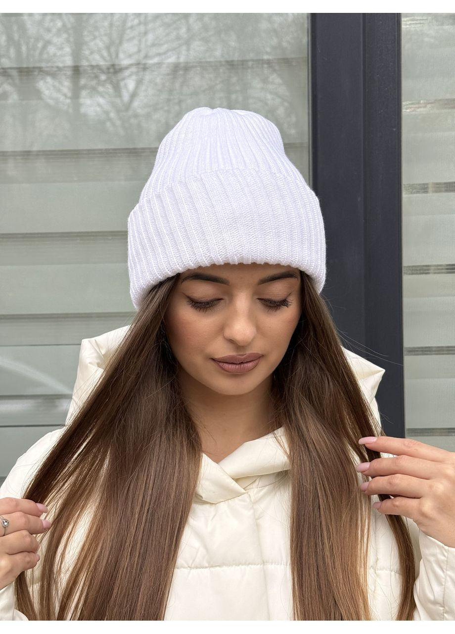 Базова жіноча зимова шапка з відворотом об'ємна Nord (370910414)