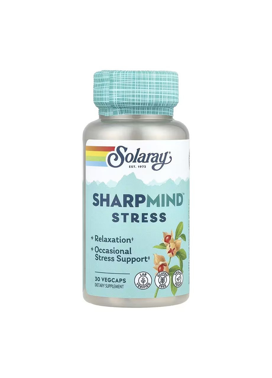 SharpMind Nootropics Stress - 30 vcaps Solaray (369397636)