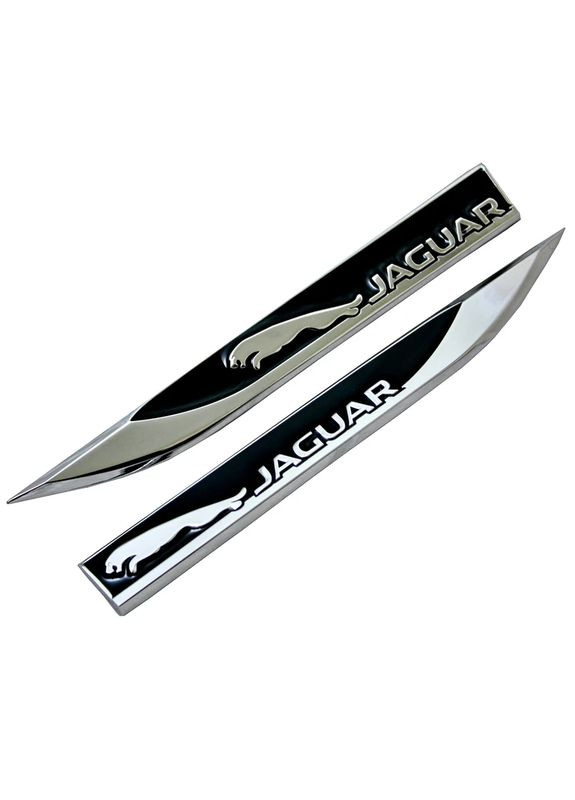 Емблема крила 2шт 148×18мм чорні (метал) Jaguar (369610213)