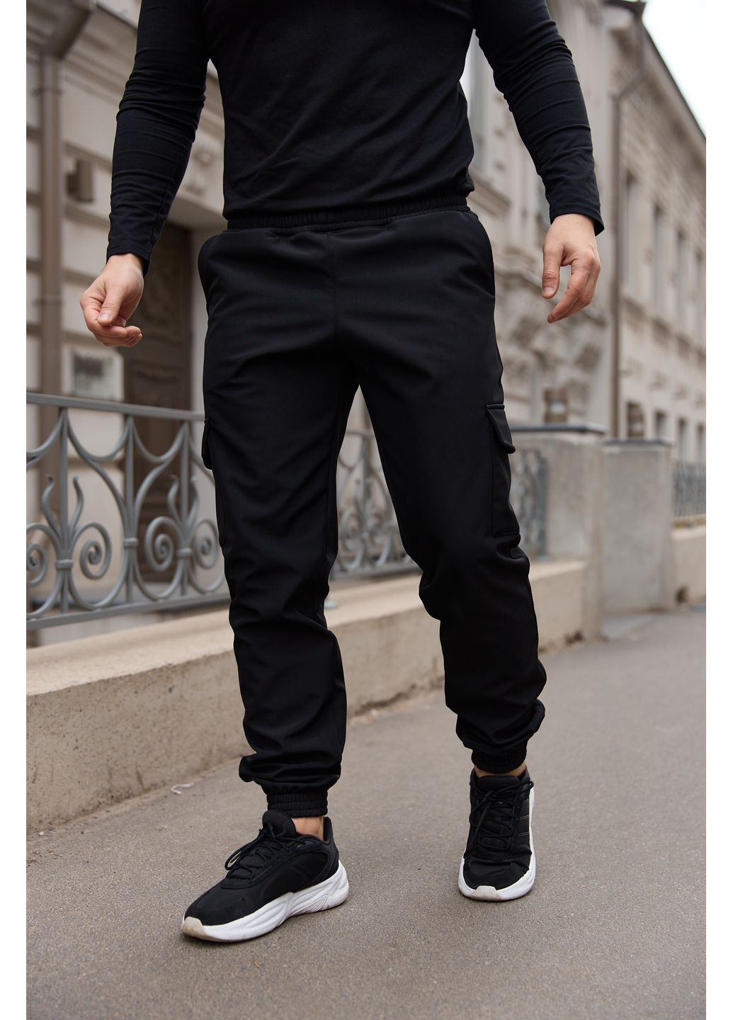 Мужской утепленный костюм из Softshell - защита от ветра и влаги, комфорт в холодную и морозную погоду черный Intruder soft shell (359381184)